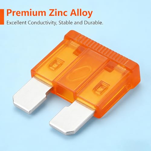 (80Pcs) 5 Amp Standard Fuse, 5A Car Blade Fuses for Car/RV/Truck/SUV/Motorcycle/Boat