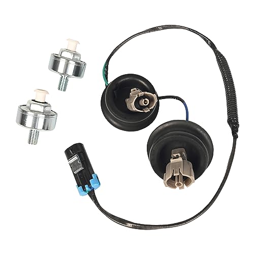 RLP Knock Sensor Kit with Wiring Harness Compatible with Chevy Camaro Corvette Express Silverado 1500 2500 3500 Suburban Tahoe GMC Sierra 1500 2500 3500 Yukon Replaces 12601822 12589867 917-033