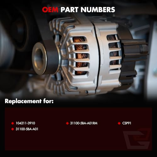 GDSMOTU Alternator Compatible for Honda for Civic 2.0L 2016-2022, 31100-5BA-A01 104211-3910 31100-5BA-A01RM