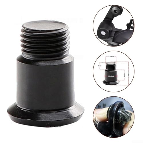Rear Derailleur Mounting Bolt for TZ50, Aluminum Bicycle Gear Hanger Fixing Screw, Black Transmission Bike Replacement Part for Cycling Drivetrain
