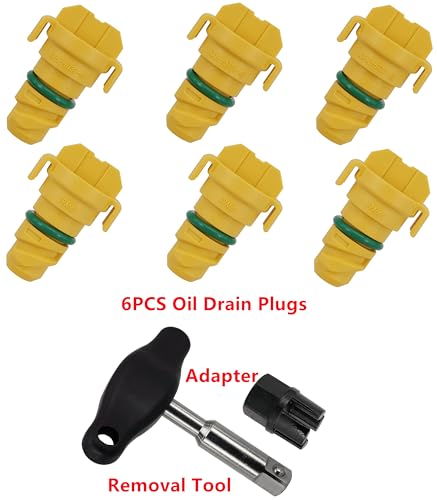 8 PACK Oil Drain Plug Fit For 2011-2024 Ford F-150 F150 Mustang Bronco Edge Explorer Lincoln Aviator MKZ KX6Z-6730-B KX6Z6730B FT4Z-6730-A BC3Z-6730-A BC3Z-6730-B FT4Z6730A with Removal Tool