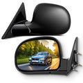 SCITOO Side View Mirrors fit 1994-1998 For Chevy Blazer S10 1994-1998 For GMC Jimmy S-15 Sonoma 1996-1998 For Isuzu Hombre 1996-1998 Olds Bravada (Pair) Left+Right Mirrors Manual Foldable Black