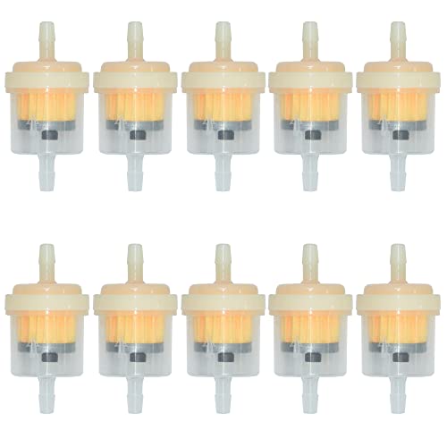 Universal Gas Inline Fuel Filters with Magnet 3/16 Inch (Pack of 10)