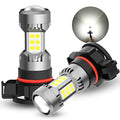 PHINLION 2504 PSX24W 12276 LED Fog Light Bulbs, 3200 Lumens Super Bright, 6000K Xenon White, 3030 30 SMD Chips, DRL Replacement Lamps for Cars, Trucks, SUVs, Pack of 2