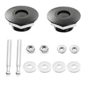 STETION Quick Release Latch License Plate Lock Clip 1.25" Diameter Aluminum Alloy Car Hood Pins Lock Clip Kit for Bumper Hood License Plate (2 Pack - Black)
