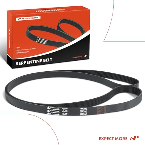A-Premium 96.2 Inch Engine Serpentine Drive Belt Compatible with Nissan Titan 2017-2023, Armada 2017-2023, NV2500 NV3500 2012-2021, TITAN XD 2016-2023 & Infiniti QX80 2014-2024, QX56 2011-2013