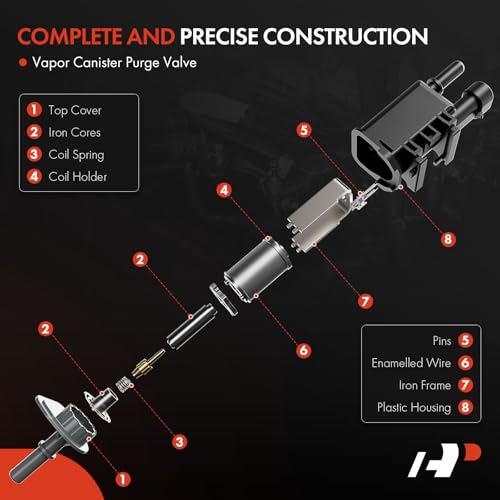 A-Premium Vapor Canister Purge Solenoid Valve Compatible with Jeep Wrangler 2005-2006 & Dodge Durango 2002-2006, Avenger 1998-2000, Dakota 2003-2006 & Chrysler Sebring 1998-2000 & Mitsubishi Raider