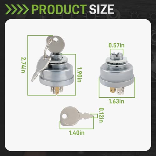 CARBBIA Ignition Switch with Key 158913 Compatible with Hustler Raptor