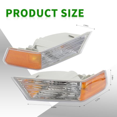 Yunnergo 1 Pair Front Turn Signal Lights Lamps Compatible with Patriot 2007-2017, 68004180AC, CH2527102, 68004181AC, CH2526102