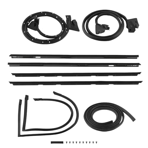 maXpeedingrods 9PCS Rail Window Seal Weatherstripping Kit for Chevrolet Monte Carlo SS Coupe 1981-1988 Replace #128555, Includes Roof Rail Door Trunk Seal & Inner Outer Window Sweeps