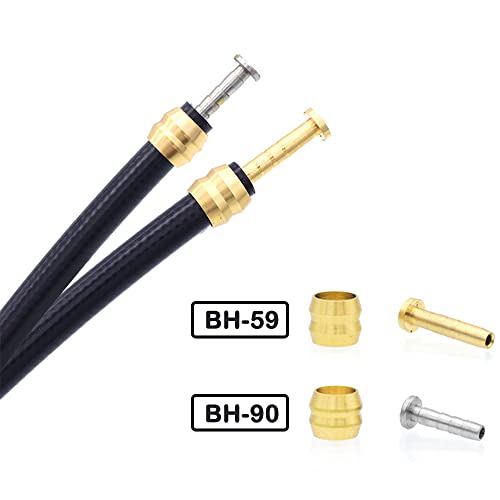 CYSKY Bike Hydraulic Brake Hose Kit 2500mm for Shimano BH59 BH90 Sram Avid System, Included 8 Bike Brake Olive and 8 Brass Connecting Insert (Black)