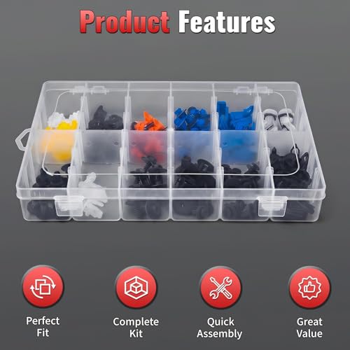 120PCS Body Retainer Fastener Clip Compatible with Toyota Tacoma 2005-On