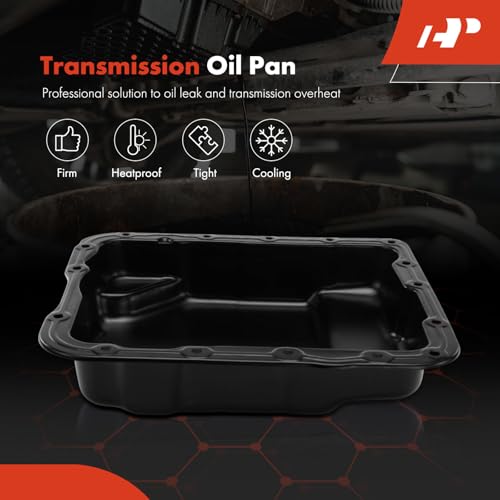 A-Premium Transmission Oil Pan with Drain Plug & Gasket Compatible with 4L60-E 4L65-E 4L70-E Transmission & Chevy Silverado 1500 1999-2013 Tahoe Express Blazer & GMC Sierra 2500 Jimmy Safari Sonoma