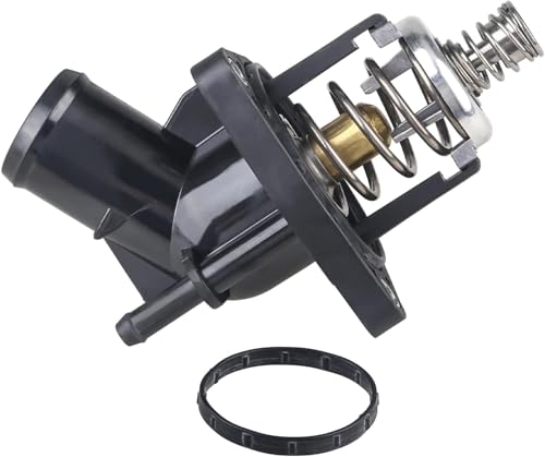 Engine Coolant Thermostat Housing Assembly Compatible with Chevrolet 2014-2019 Silverado 1500,2015-2020 Suburban Tahoe Replacement for GMC 2014-2019 Sierra,2015-2020 Yukon Replaces 15-11125 12674639