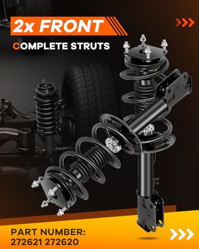 272621 272620 Front Struts Shocks for Ford Explorer AWD, OCPTY Complete Strut Spring Assembly Fits for Ford Explorer 2011 2012 2013 for Ford for Explorer Auto Struts Sets Amortiguadores - Set of 2