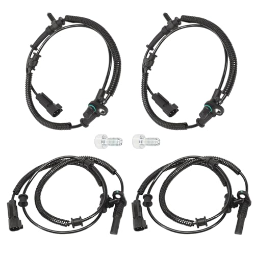 4Pcs Front & Rear ABS Wheel Speed Sensor Compatible for 2013-2018 Ram 1500, 2019 Ram 1500 Classic V6 3.0L 3.6L 3.7L, V8 4.7L 5.7L Engine Replace 68053861AB, 68053861AC, 68053861AD, 68231044AB