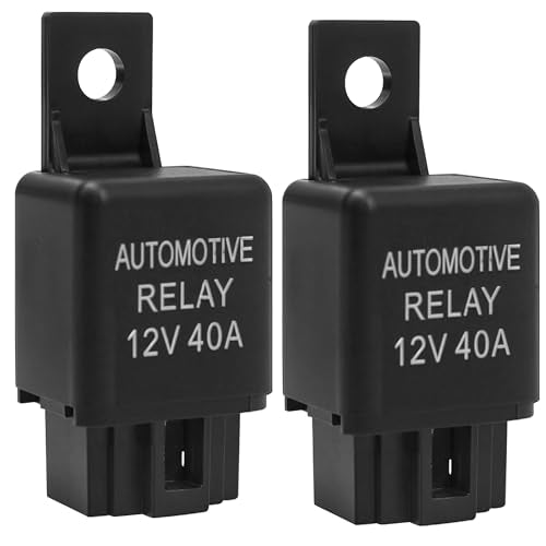 2Pcs 12V 40A Relay, Automotive 4 Pin Relays Fit for YL-388-S FLS821 Fog Driving Light, 12VDC 30A Universal Heavy Duty SPST Relay Replacement Kit for Air Fan Conditioner Starter Bar Wire Wiring Harness