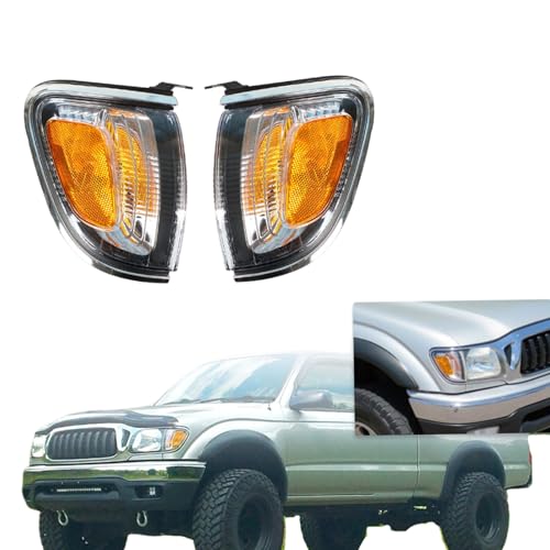 Silscvtt 1 Pair Front Turn Signal Lights Replacement for Toyota Tacoma 2001-2004 Right and Left Side Marker Lamps 8161004080 8162004080