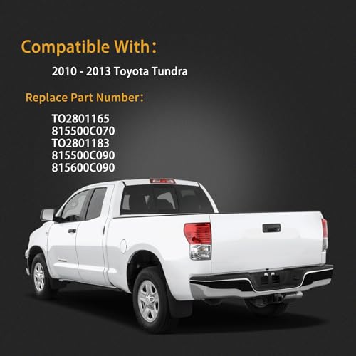 Tail Light Assembly Compatible With 2010-2013 Toyota Tundra Right Passenger Side Rear Brake Lamps Wiring Harness Replaces# 815600C070 815500C090 815600C090 TO2800165 TO2800183