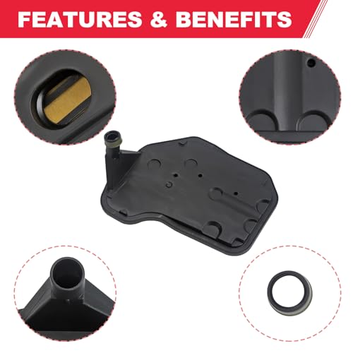 4L60E Transmission Filter Kit with Gasket Fits for Chevy GMC Silverado 1500 Tahoe Savana Sierra Yukon Cadillac Buick Hummer Oldsmobile Pontiac Replaces# 24208576