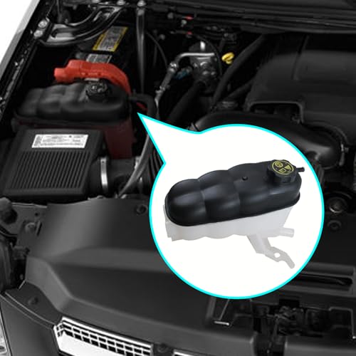 PPNZQAUT 22870828 Engine Coolant Reservoir Tank with Cap Compatible with 2005-2019 Cadillac Escalade | Chevrolet Avalanche Cheyenne Silverado Suburban Tahoe | GMC Sierra Yukon | Replaces # 603-054