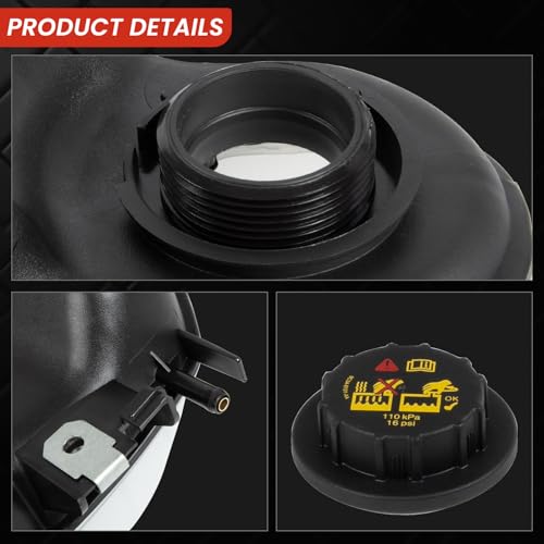 603-217 Engine Coolant Reservoir Tank Compatible with 2003-2007 Ford F250 F350 F450 F550 Super Duty | Excursion Expansion Tank with Cap Replaces 3C3Z8A080AE 6C3Z8A080B