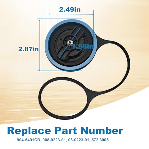 LESHIAUTO Heavy Duty Diesel Exhaust Fluid(DEF) Cap Compatible with Peterbilt 210 320 330 335 337 362 365 384 387 388 Kenworth C500 T2000 T660 T680 T800 W900 Replace# 908-0223-01
