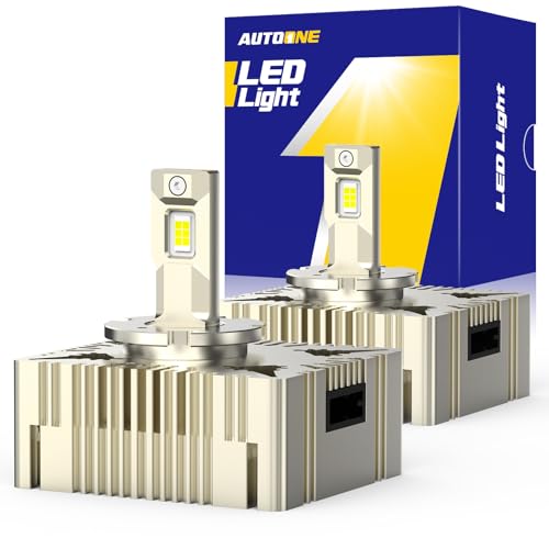 AUTOONE D5S Bulb, 12 Times Brighter D5S D5R Bulb, 3 Min Quick Install, 20 Years Lifespan, No Flicker