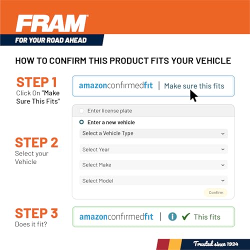 FRAM Extra Guard CA8755A Replacement Engine Air Filter for Select Cadillac, Chevrolet, and GMC Models, Provides Up to 12 Months or 12,000 Miles Filter Protection