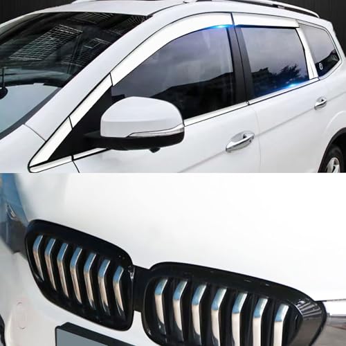 16Ft Chrome Silver Automotive Car Exterior and Interior Molding Trim Universal Bumper Window Door Body Side Decorative Strip Scratch-Proof (1/2 inch (12mm))