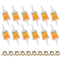 Inline Fuel Filter for Lawn Mower, Small Engine, Kohler, John Deere, Kawasaki - Gas Filter Replacement with High Flow Design (12-Pack)