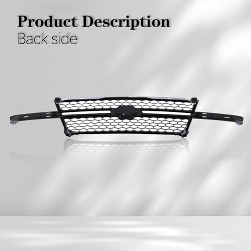 JustDrivably Front Grille Grill Chrome Frame Black Honeycomb Insert Compatible With Silverado 2003-2006 1500 HD / 2500 HD / 3500 &2007 1500 HD/2500 HD/ 3500 Classic GM1200546 (W/O Molding Trim)