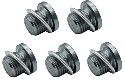Dsnaduo 5PCS Oil Drain Plug M14x1.5 Fit for 06-21 Audi A3 A4 A5 A6 A7 Q3 Q5 Q7 RS3 RS5 RS7 SQ5 TT, 09-11 VW Beetle CC GTI Jetta Passat Tiguan, Replace N91167901, N0160276 with Crush Washer N0138157