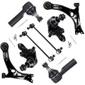 SCITOO 8pcs Front Suspension Kit Lower Control Arm Ball Joints Outer Tie Rod Ends Sway Bar Links Fit For 2003-2008 For Pontiac Vibe 2003-2008 For Toyota Matrix