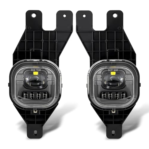 Shocklight LED Fog Lights Compatible with 1999-2004 Ford F250 F350 F450 F550 Super Duty, 2001 2002 2003 2004 Excursion, A Pair Front Bumper Driving Fog Lamps with Clear Lens