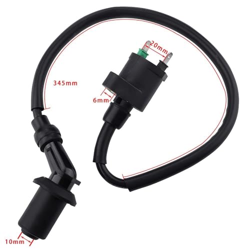 AloneGoer GY6 Racing Ignition Coil SSR 125 A7TC Spark Plug Wire for 50CC 150CC 110CC 125CC 80CC 90CC Moped Scooter ATV Go Kart Pit Dirt Bike Engine Motorcycle High Performance Parts