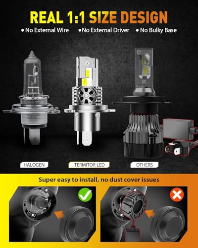 Termitor Latest H4 9003 Fog Light Bulb, HB2 Halogen for Off-road