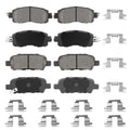 Front Ceramic & Rear Semi-Metallic Brake Pads Set for Nissan Altima 2013-2019 Only 4-Door Models 8PCS
