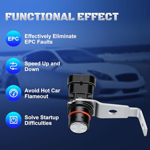 Crankshaft Position Sensor Compatible with 1999-2007 Chevy Silverado 1500 Tahoe Blazer S10 C1500 C2500 K1500 K2500 GMC Sierra Savana Yukon Jimmy Safari Cadillac Escalade Replaces 12596851, 10456042