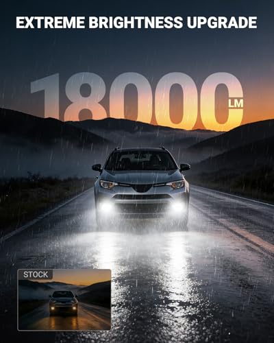 SEALIGHT H11/H16/H8 LED Fog Light Bulb, 18000LM Ultra Bright H11 LED bulb, IP68 Waterproof Injection Sealed,Long Lifespan 80000 Hours, 1:1 Fit for Cars,Trucks,and SUVs,Pack of 2
