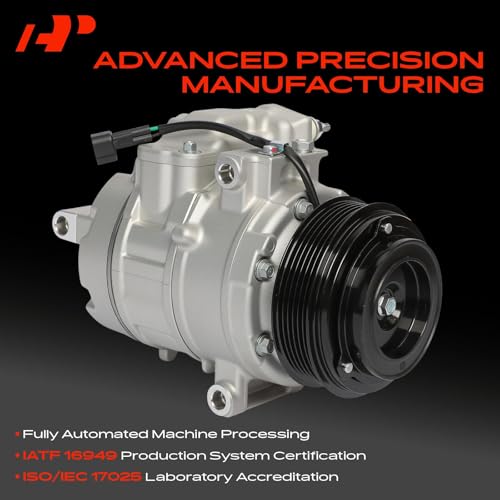 A-Premium Air Conditioner AC Compressor with Clutch Compatible with Ford Explorer 2011-2015 3.5L, Police Interceptor Utility 2013-2015 3.7L, with 6-Groove Pulley