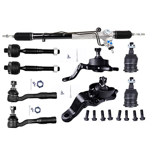 SCITOO Power Steering Rack and Pinion Complete Assembly And 4*Outer Tie Rods+4*Upper & Lower Ball Joints Replacement For Toyota For SEQUOIA 2003-2007,For Toyota For TUNDRA 2003-2006