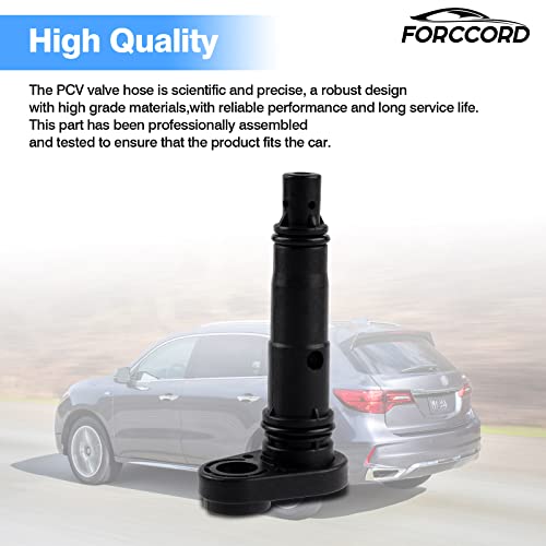 Forccord Exhaust PCV Valve Compatible with Honda Accord Acura Odyssey Pilot TL Saturn Vue Positive Crankcase Ventilation Valve Replace# 17130-RCA-A02 17130RCAA01 PCV374 Car Replacement Accessories