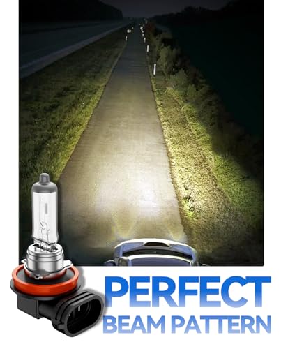 TIRARP H11 Headlight Bulbs, 2Pcs 12V 55W H11 Halogen Bulbs Replacement for Car Truck Headlight Bulb, 3800K Amber Yellow