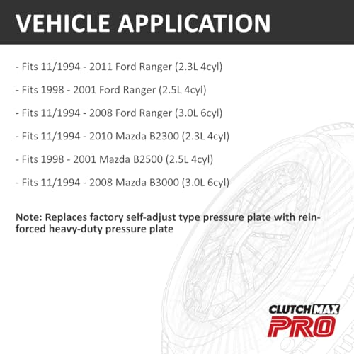 CMPRO OEM Clutch Kit & Slave fits 94-11 Ranger B2500 B3000 2.3L 2.5L 3.0L