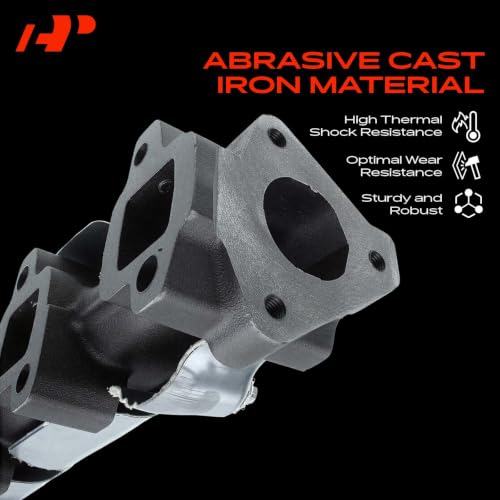 A-Premium [6.6L] Right Exhaust Manifold Kit W/Gaskets Compatible with Chevy, GMC, Workhorse & Workhorse Custom Chassis - Silverado 2500 HD, Express 2500, Sierra 3500, Savana 2500, LF72, R26 & More