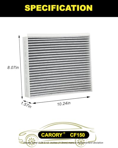 Cabin Air Filter w/Activated Carbon for Ford F-150 2015–2025, Expedition 2018–2024, F-150 Lightning 2022–2024, Super Duty F-250/F-350/F-450/F-550,Lincoln Navigator 2018–2024, and More, CF150
