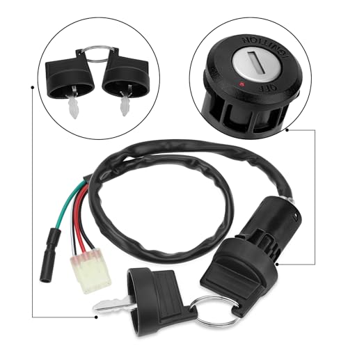 M MATI Ignition Key Switch for Honda Recon 250 1997-2020 TRX250EX TRX250X 2001-2023 TRX400EX 1999-2004 FourTrax 200 TRX200/TRX200D 1990-1997 35100-HM8-000 35100-HN6-A30 35010-HF1-670 35100-HN1-000