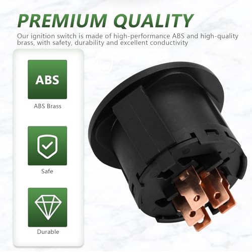Ignition Switch 3 Position for Cub Cadet, Troy-Bilt, MTD, Craftsman, Husqvarna, Delta, JD Riding Lawn Mower 925-04228, 725-04228