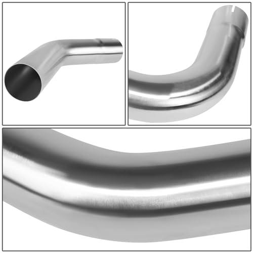 DNA MOTORING 16Pcs 2 Inches Stainless Steel DIY Custom Exhaust Tubing Mandrel Bend Pipes Straight & U-Bend Kit, Universal Fit, ZTL-20SS